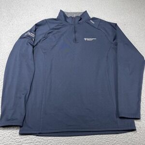 UNRL Elite Pullover Mens Large Blue 1/4 Zip Northwestern Mutual Stretch Shirt